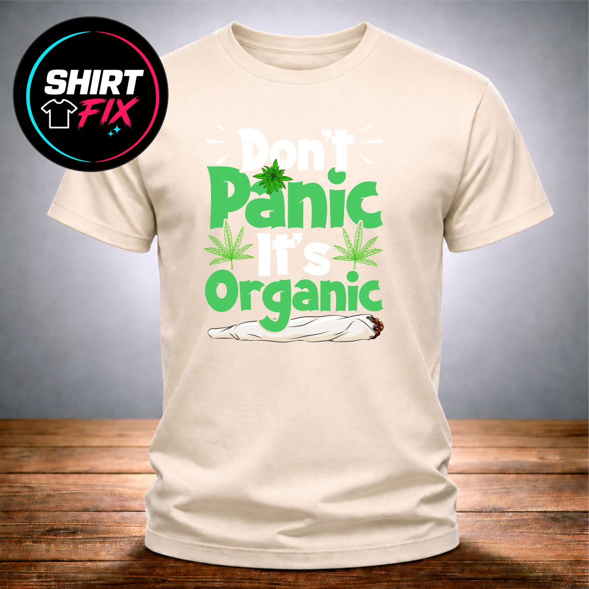Cannabis Weed Hanf Funshirt – Don´t Panic It´s Organic