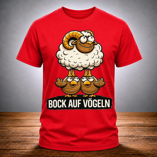 Funshirt „Bock auf Vögeln" – Witziges T-Shirt bei Shirtfix